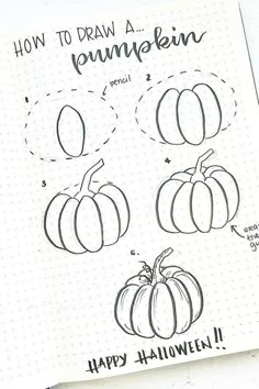 how to draw a pumpkin for halloween