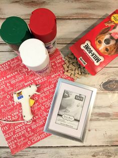 the supplies needed to make this diy dog treat