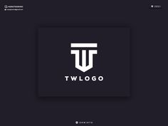 the logo for twlogo is shown in white on a black square background