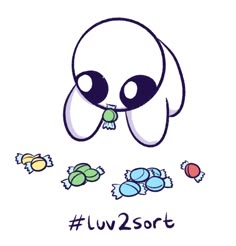 an image of a cartoon character with the words lu 2sore