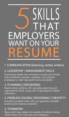 the five skills that employees want on their resume are great for any job or career