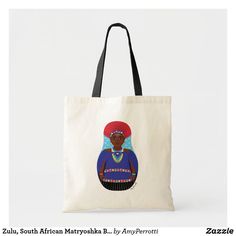 Zulu, South African Matryoshka Bag Note Pad, Face Mask, Reusable Tote Bags