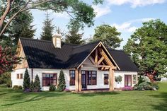 this is an artist's rendering of a small house