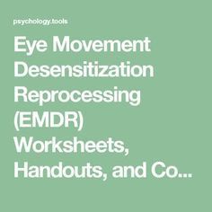 Emdr Resources, Emdr Worksheets, Emdr Training, Psychology Tools, Learning States, Eye Movement, Health Blogger, Therapy Resources