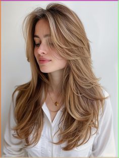 Curtian bangs. Short hair. Easy hairstyle.summer hairstyle. Haircut. Hair color. Hair care. Every day hair #curtains  #braids #braidedhairstyle #hair #hairstyles #haircut #haircolor #haircare #hairgoals #style #stylish #styleblogger #stylingtips #beautyblog #summer #spring #wedding #weddingdress #makeup #outfits #explore Volumous Haircuts For Long Hair, Haircuts Long Hair Layered, Hair With Layers And Face Framing, Layered Haircuts For Hair Long, Cuts For Long Straight Hair, Cut For Long Hair, Hair For Long Haircuts, Layered Hair Women, Long Framed Face Haircut