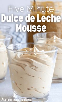 five minute dulce de leche mousse