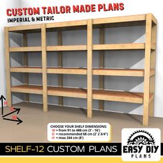 the shelf 12 custom plans are available for all types of shelving and storage units