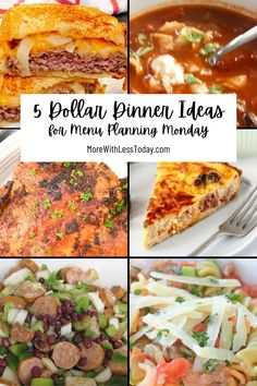 five popular dinner ideas for menu planning monday