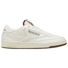 The Reebok Club C 85 Vintage reigns supreme as one of the most iconic trainer shoes to grace the courts. Crafted with premium leather, these shoes feature a removable EVA foam sockliner that accommodates orthotics. Simple, elegant, and easy to wear, the Reebok Club C 85 Vintage takes you back to the ‘80s in style. EVA midsole brings lightweight cushioning. Rubber outsole adds durability. Reebok Club C 85 Vintage - Men's Casual Running Shoes - White / Brown. Reebok Club C 85 Vintage, Club C 85 Vintage, Reebok Club C 85, Club C 85, European Shoes, High Heel Rain Boots, Trainer Shoes, Reebok Sneakers, Reebok Club C