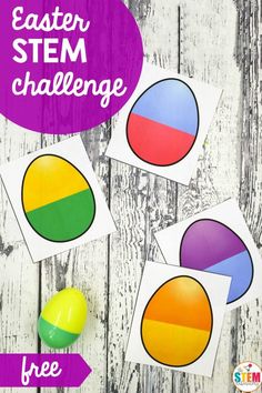 Math Games Kindergarten, Easter Stem Challenge, Easter Stem Activities, Easter Activities For Preschool, Early Finisher Activities, Stem Centers, Printable Math Games, Easter School