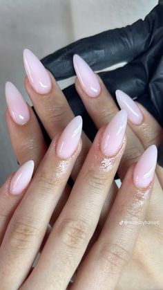 Gel Extension Nails Design, Vacation Almond Nails, Nails White Almond, Milky Pink, Milky Nails, Nagel Tips, White Acrylic Nails, Nail Envy, Soft Nails