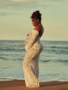 Momyknows White Lace Cut Out Backless Scoop Neckline Bodycon Elegant Cocktail Party Gown Sheer Maternity Photoshoot Baby Shower Maxi Dress Gender Reveal Outfits, Elegant Cocktail Party, Maternity Sundress, White Lace Corset, Plus Size Maternity Dresses, Maternity Nursing Dress, Maternity Midi Dress, Maternity Dresses For Photoshoot