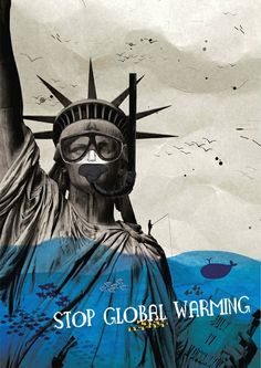 "Stop Global Warming" poster by Anna Tyrkich Climate Activism, Protest Art, Ui Ux Designer, Publicidad Creativa, Awareness Campaign, Environmental Issues, Creative Ads