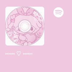 the cd is pink and has hearts on it