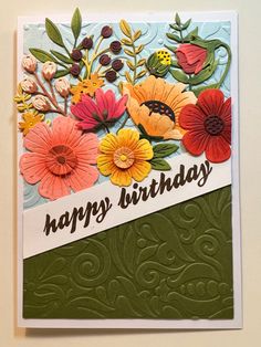 Cards with Charisma, birthday, elegant, unique, flowers, floral, Birthday Blooms Warm, Spellbinders Club Blooms +,  handmade, custom colors, Anita Judson Harkavy, jalh3, cards with charisma Club Blooms Spellbinders, Spellbinders Club Blooms, Pinterest Cards, Birthday Elegant, Crafts Cards, Spellbinders Cards, Floral Birthday, Spring Cards, Mom Stuff