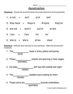 worksheet with words and pictures to describe