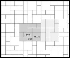 the floor plan for this bathroom is divided into two sections, each with different widths