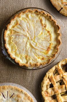 there is a pie and some cookies on the table