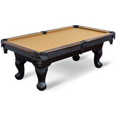 an old pool table on white background with clippings to the bottom and sides