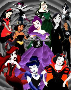 an image of disney princesses from the animated movie