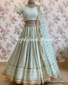 Pastel green Chikankari lehenga choli with Dupatta Indian Wedding dress lehenga choli Lengha Traditonal lehenga Ethnic wear bridesmaid suit Green Chikankari Lehenga, Bridesmaid Suit, Lucknowi Lehenga, Wedding Dress Lehenga, Bridesmaid Suits, Dress Lehenga, Orang India, Lehenga Choli Designs