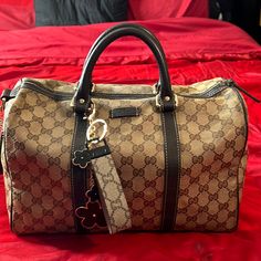 Authentic Gucci Duffle Bag Gg Crystal Outlet 265697 In Ok Condition But There’s A Spot On Top Because Storing In Closet! Gucci Duffle Bag, Vintage Gucci Bag, Gucci Vintage Bag, Gucci Bags, Spot On, Vintage Gucci, Gucci Bag, Duffle Bag, Outlet