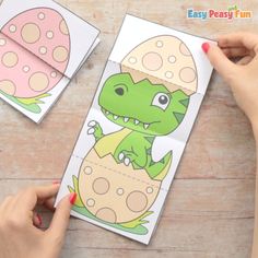 Dinosaur Egg Activity, Plant Cartoon, Creative Kids Crafts, Dinosaur Activities, Dinosaur Crafts, Egg Crafts