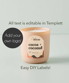 an image of a candle with the text, add your own logo to create it