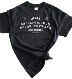 Goth Clothes, Spirit Board, Ouija Board, Black Halloween, Goth Outfits, Halloween Horror, Halloween Shirt, Body Shapes, Witch