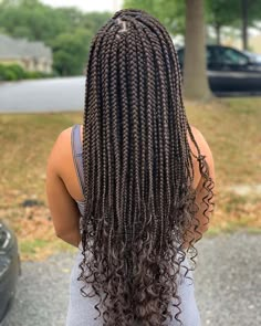 18 Awesome Braid Hairstyles - African Black Braided Hairstyles 2020 Box Braid Hair, Braided Bun Hairstyles, Braided Hairstyles For Teens, Braids With Curls