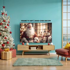 Create a Festive Mood with Digital Wallpaper for Frame TV Frame TV, digital wallpaper, winter background, Christmas wallpaper, Santa Claus, holiday decor, festive atmosphere, high resolution, 4K image, digital product, cozy interior, digital art, winter interior, holiday background, TV decor. These digital wallpapers for Frame TV featuring Santa and his winter friends will add a festive atmosphere to your home. The file has a high resolution of 3840x2160 pixels and 300 dpi, ensuring sharpness and vibrant colors even on large screens. This digital product is perfect for creating a cozy and festive ambiance in your living room, bedroom, or any other space where your TV is located. As a digital item, it is instantly downloadable and can be set up on your Frame TV anytime, allowing you to refr Christmas Wallpaper Santa Claus, Interior Digital Art, Christmas Wallpaper Santa, Santa Claus Wallpaper, Festive Wallpaper, Background Tv, Frame Tv Frame, Winter Friends, Wallpaper Winter