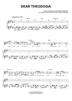 dear thodosia sheet music