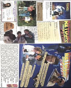 an article in a magazine with pictures of people and words on it, including the title'back to the future '