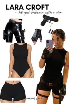 An affordable halloween costume idea! Get the ultimate hot girl Halloween look with our DIY Lara Croft costume! This easy guide provides straightforward steps to craft a powerful and attractive Lara Croft outfit. Halloween Womens Costumes Ideas Easy Diy, Lara Croft Halloween Costume Diy, Halloween Costumes Diy Women's Creative, Laura Craft Halloween Costume, Simple Outfits For Halloween, Easy Ideas For Halloween Costumes, Easy Hot Costumes, Diy Lara Croft Costume, Different Costume Ideas