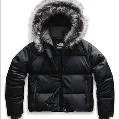 Black North Face Winter Coat Kids Grey Furry Hood Snow Design Inside Warm Coats North Face, Puffer Jacket Fur Hood, North Face Winter Coat, Snow Design, Black North Face Jacket, North Face Puffer Jacket, Nike Fashion Shoes, North Face Coat, Puffy Jacket