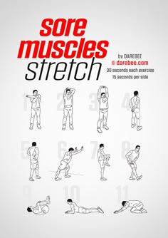 the poster shows how to do core muscles in different positions, including one man doing an exercise