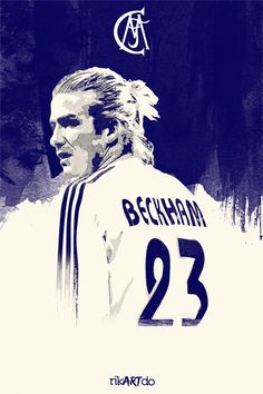 an image of a man with long hair wearing a white shirt and number 23 on it