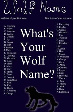 the wolf name game is displayed on an iphone screen, and it appears to be being played