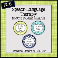 Looking for a no/low cost way to reward your speech-language students? This set of 18 reward tokens are meant to be used as rewards for good behavior, homework completion, etc. for elementary-aged students in speech-language therapy, although they would work for Rewards For Good Behavior, Language Processing Disorder, Token Boards, Slp Organization, Therapy Fun, Speech And Language Therapy, Slp Ideas, Slp Resources