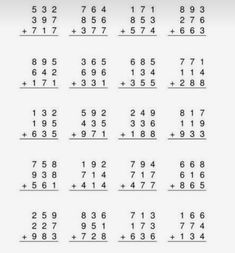 the worksheet for adding numbers to one digit number