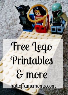 lego printables and more are on display with the text free lego printables and more