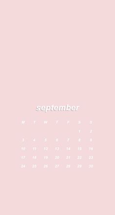 a pink wallpaper with the word september on it