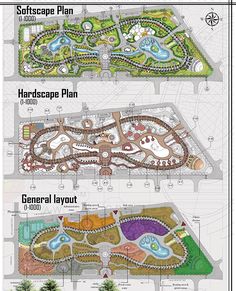 an overview of the landscape plan and how it would look like if they were built