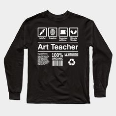 Art Teacher Tshirt Funny Art Teacher Gift -- Choose from our vast selection of Long Sleeve T-Shirts to match with your favorite design to make the perfect custom graphic Long Sleeve T-shirt. Pick your favorite: Classic or Premium. Customize your color! For men and women. Cricut Art Teacher Shirts, Club T Shirts, Funny Art Teacher Shirts, Art Teacher Shirts, Art Teacher Meme, Artistic Crew Neck T-shirt, Funny Cotton T-shirt For Teaching, Art Teacher Gifts, Tshirt Funny