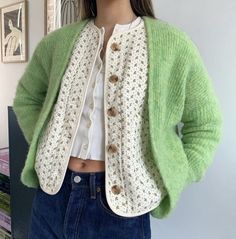 Cottagecore Style, Green Cardigan, Dope Fashion, Eclectic Fashion, April 13, New Outfits, Pretty Outfits, Spring Outfits, Spring Fashion