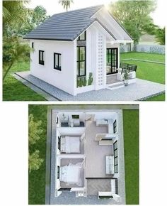 Preppy House, Small Tiny House, Modern Bungalow House, Minimal House Design