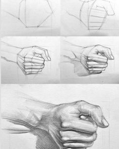 four different views of hands in various positions