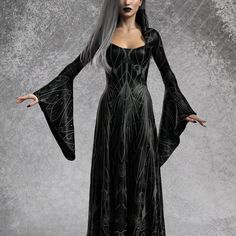 New Moon Witcher Long Dress -Classic Hooded A-Line Silhouette -Boat Neckline -Long Flared Sleeves -Luxurious & Silky, Non-Transparent Italian Lycra Fabric -80% Polyester 20% Elastane -30o Cold Wash, Hang dry ► Delivery Your order will be ready within 1-5 biz days. Delivery times depend on your location: >North America: 6-10 business days > Europe: 3-7 business days > Australia, New Zealand, Japan: 6-10 business days Upgrade to DHL Express and receive your order within just 2-3 biz days! ► Returns or Exchanges If you don't like your item\s for any reason (it doesn't fit, has an imperfection, or it's just not your thing) you can submit your return request within 30 days of receipt. To do so, you have to contact us and request return instructions. * Refunds of discounted orders are issued to Witchy Black Dress, Gothic Dresses For Halloween Fantasy Events, Black Gothic Dress For Fantasy Events, Black Dresses For Halloween Fantasy Events, Black Vampire Dress For Cosplay, Black Dress For Halloween Alternative Fashion, Black Dress For Alternative Fashion Halloween, Black Fantasy Halloween Dresses, Gothic Dresses For Halloween And Alternative Fashion