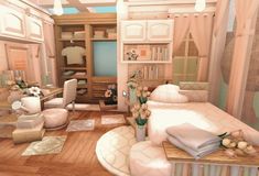 Roblox Bedroom, Roblox Room, Bloxburg Designs, Bloxburg Aesthetic, Aesthetic Bloxburg, Bloxburg Rooms, Bloxburg Interior, Bloxburg Bedroom, Preppy House