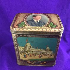 British Empire Exhibition Tin 1924 Prince of Wales Edward VIII Hinged Lid Rare - Etsy The British Empire, Edward Viii, King Edward, British Empire, Wembley Stadium, Prince Of Wales